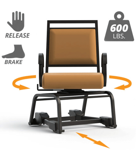Swivelling Chair withl ocking wheels