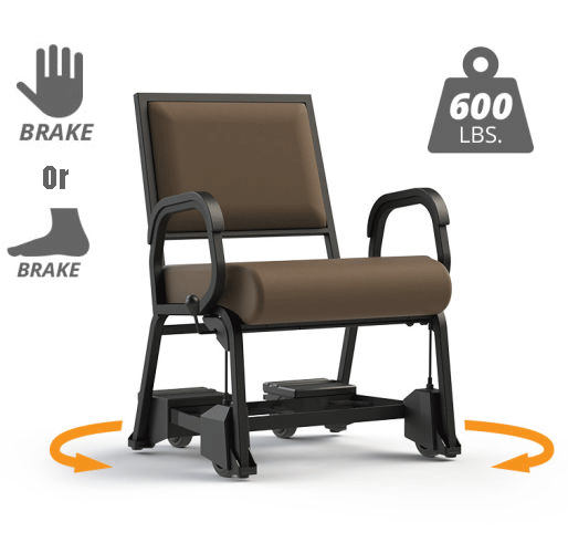 Bariatric Chair with Braking Wheels