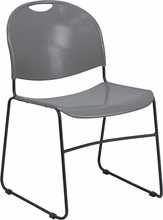 Bariatric Stack Chair Gray, Plastic Seat and Back