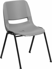 Bariatric Stack Chair Plastic Shell Gray