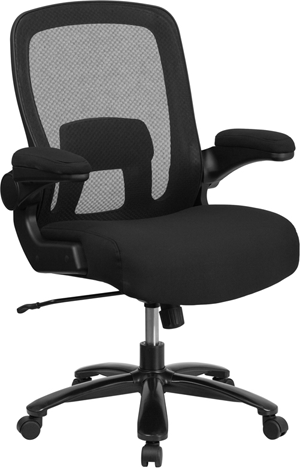 Bariatric Chair, Executive, Flip Arms, 500lbs Capacity, Mesh Back