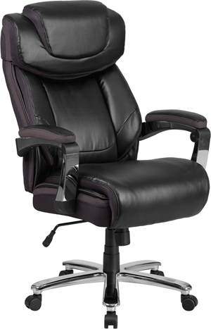 500lbs RatedLeather Executive Chair with Adjustable Head Rest