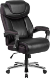Bariatric Executve Chair Adjustable Head Rest, Black Leather